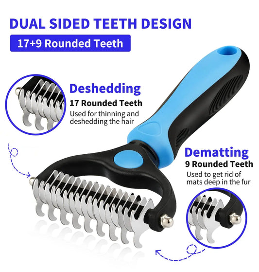 Professional Pet Deshedding Brush for Dogs and Cats