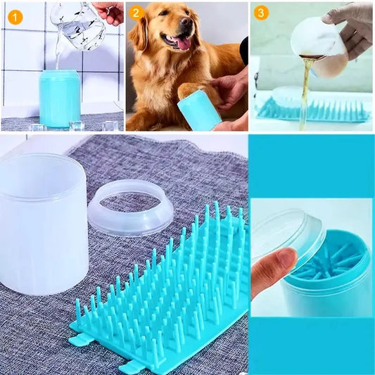 Pet Paw Cleaner for Dogs Easy Paw Washing Cup with Soft Bristles