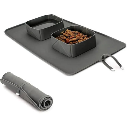 Foldable Silicone Travel Bowl for Dogs and Cats