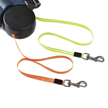 Retractable Dual Dog Leash with LED Lights