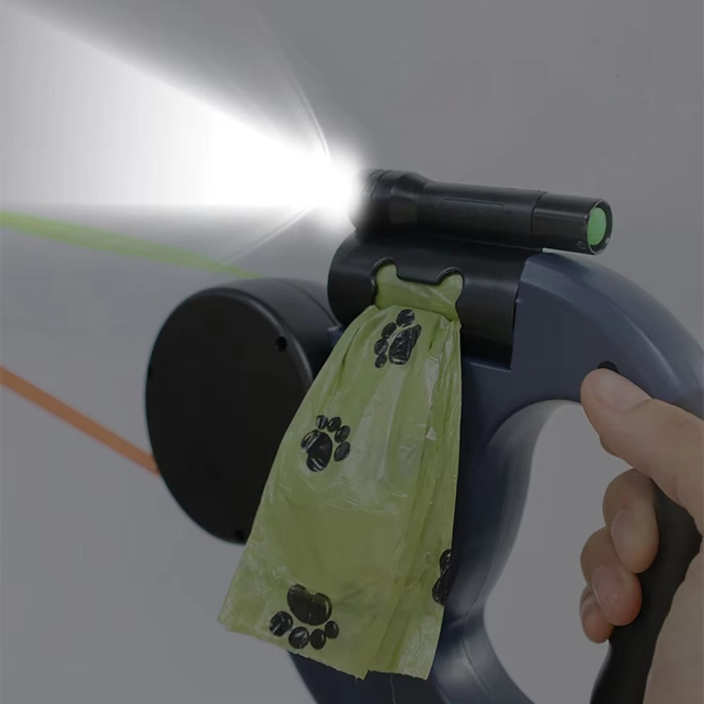 Retractable Dual Dog Leash with LED Lights