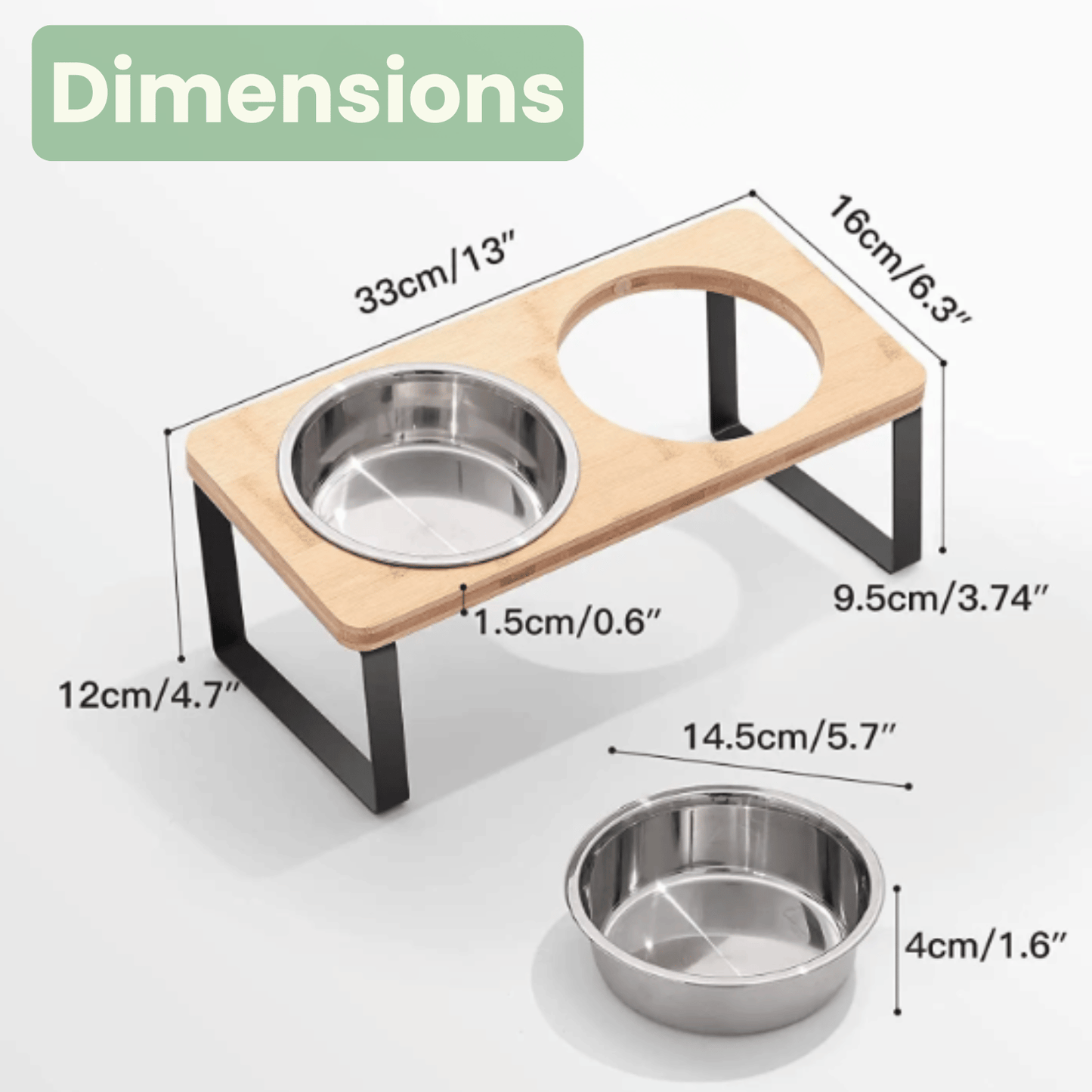 Elevated Double Pet Bowl Stand