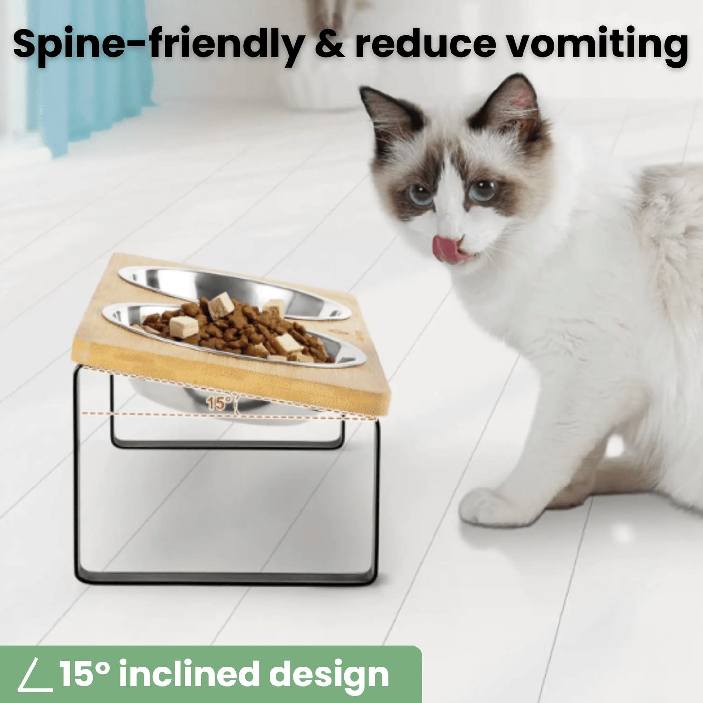 Elevated Double Pet Bowl Stand