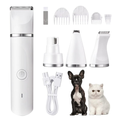 4-in-1 Pet Hair Trimmer with Quiet Technology and Long Battery Life – Ideal for Dogs and Cats 0