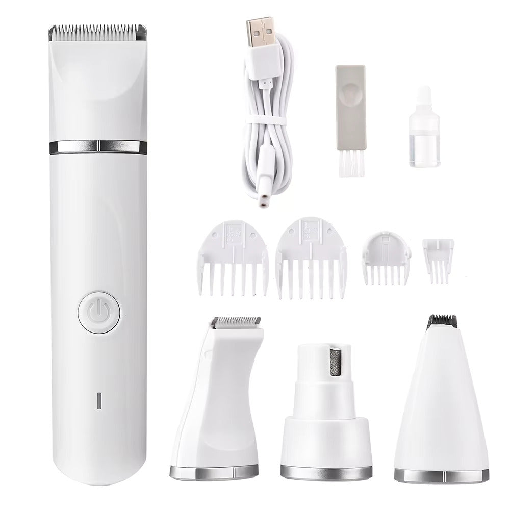 4-in-1 Pet Hair Trimmer with Quiet Technology and Long Battery Life – Ideal for Dogs and Cats 1