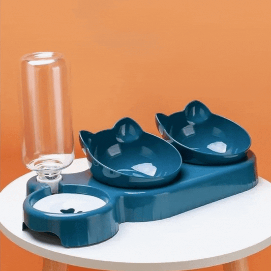 Multipurpose Cat Bowl Set with Anti-Slip Design – 3 Bowls for Food, Water, and Snacks 0