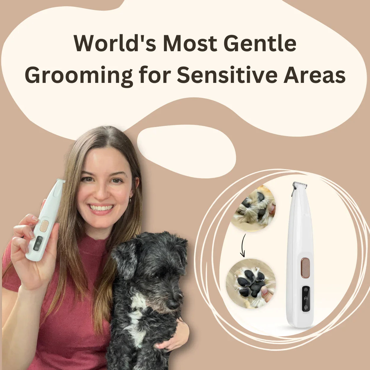 Dog Grooming Trimmer for Safe Home Grooming and Paw Care