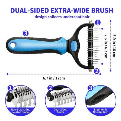 Professional Pet Deshedding Brush for Dogs and Cats