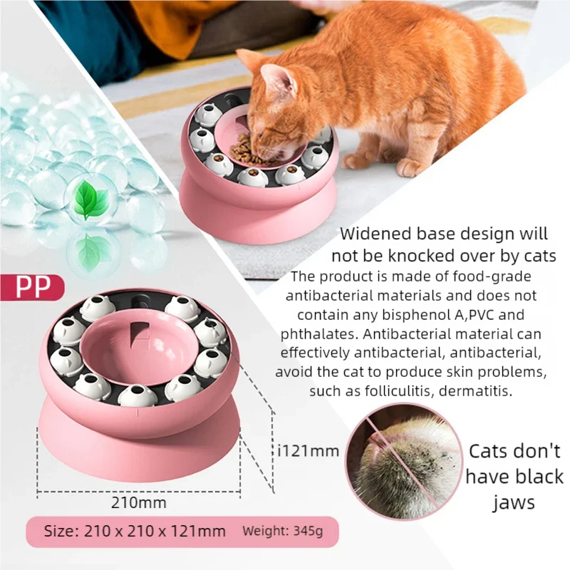 Interactive Slow Feeder Puzzle Bowl for Cats