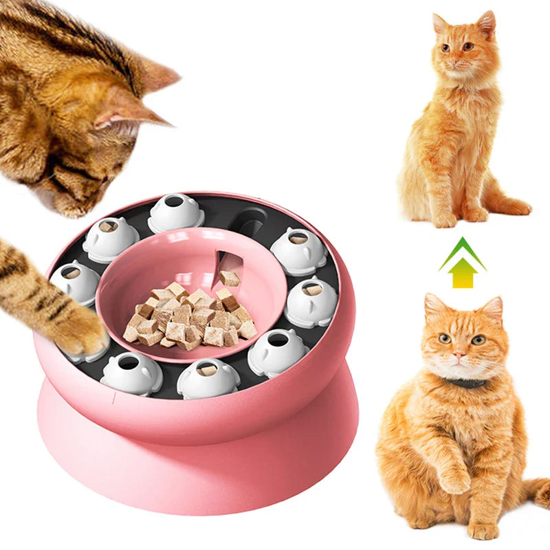 Interactive Slow Feeder Puzzle Bowl for Cats