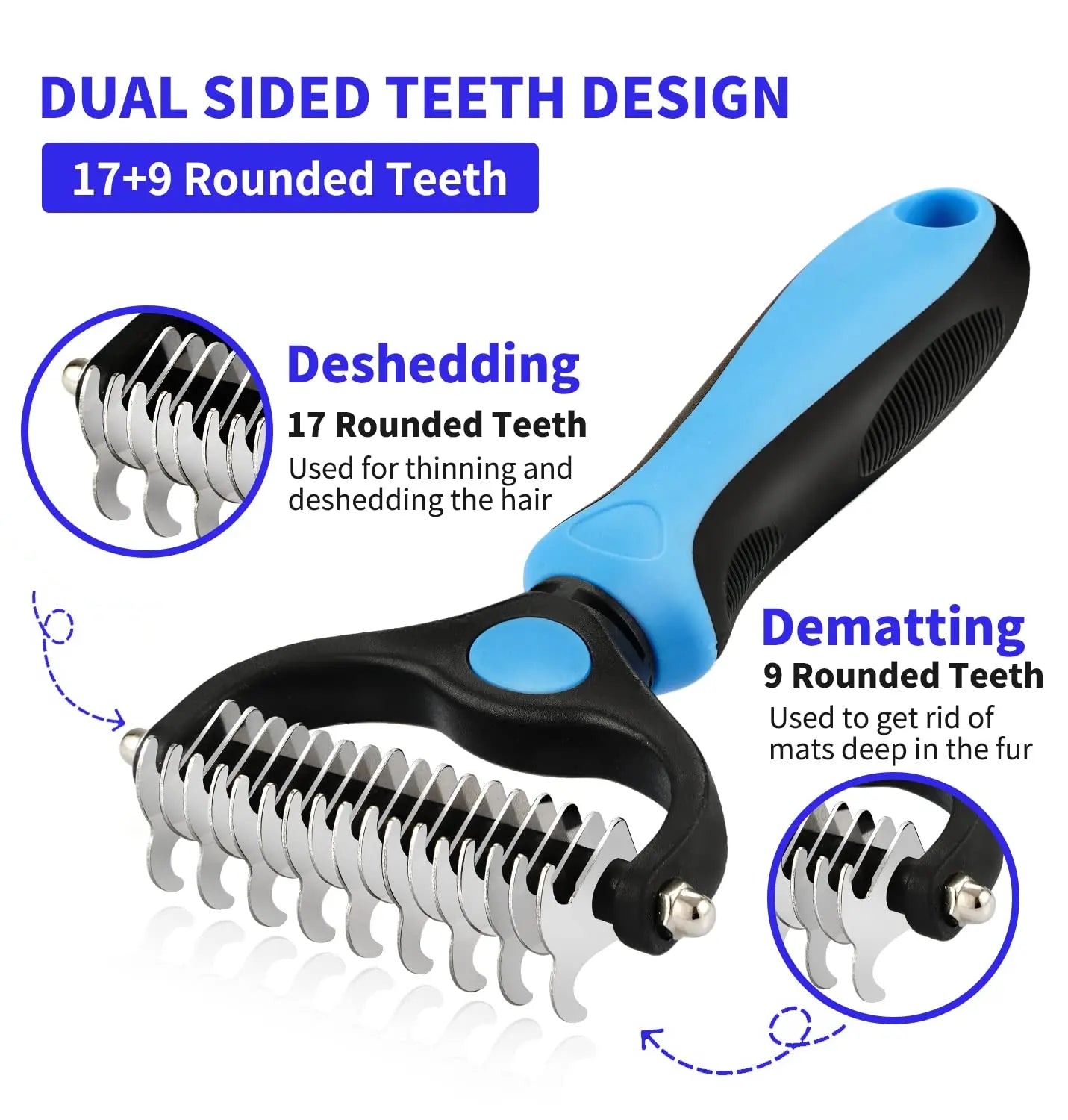 Professional Pet Deshedding Brush for Dogs and Cats