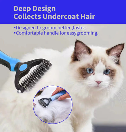 Professional Pet Deshedding Brush for Dogs and Cats