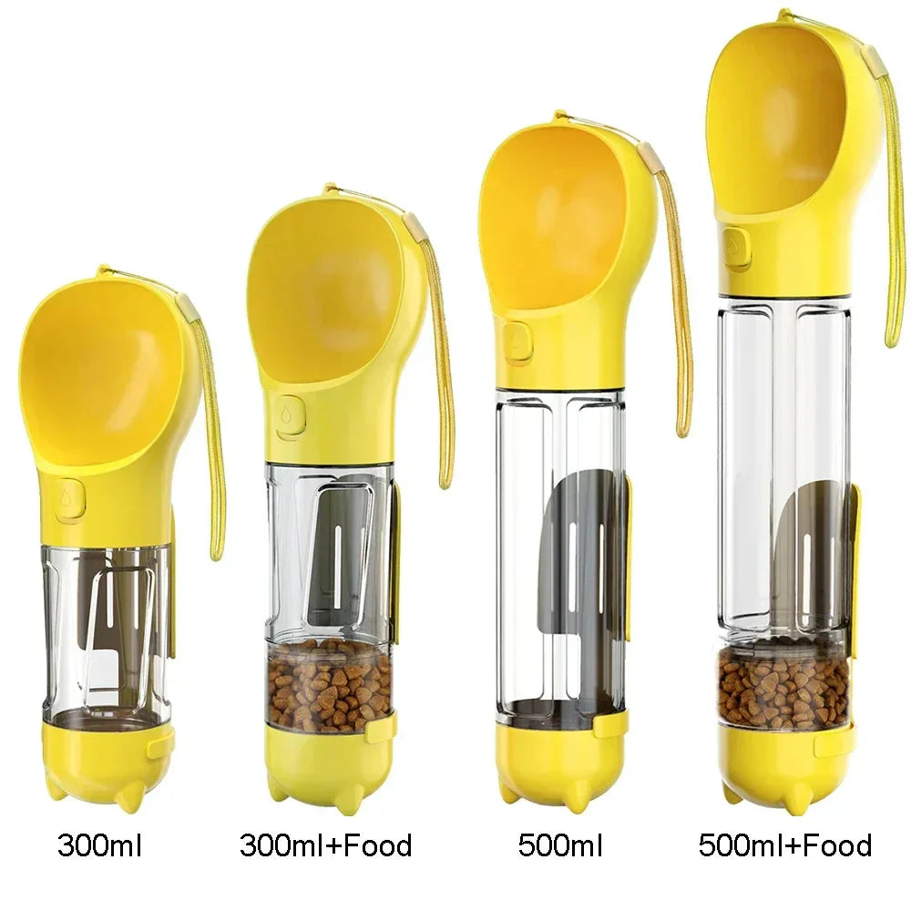 4 in 1 Portable Dog Water Bottle and Travel Feeder