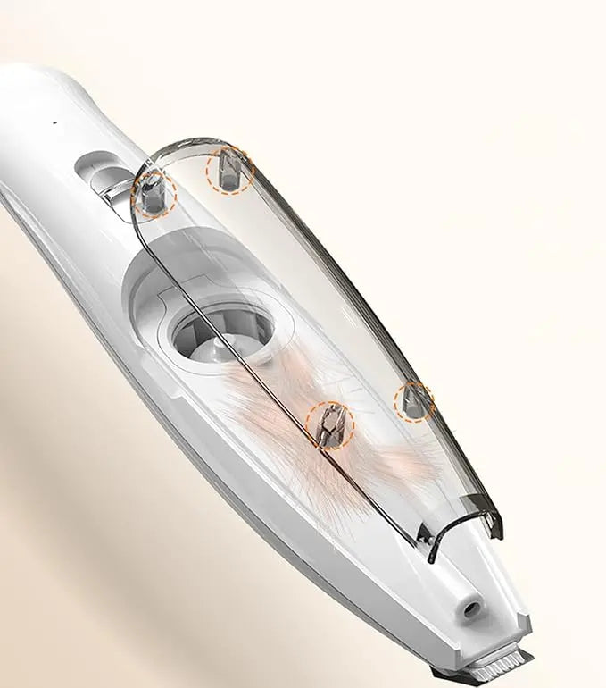 Silent Vacuum Pet Trimmer for Dogs and Cats – Cordless Dog Grooming Clippers with Integrated Vacuum for Stress-Free Grooming 3