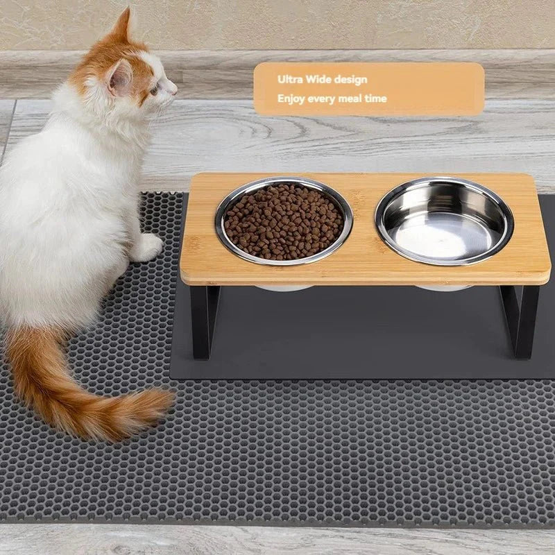 Elevated Double Pet Bowl Stand