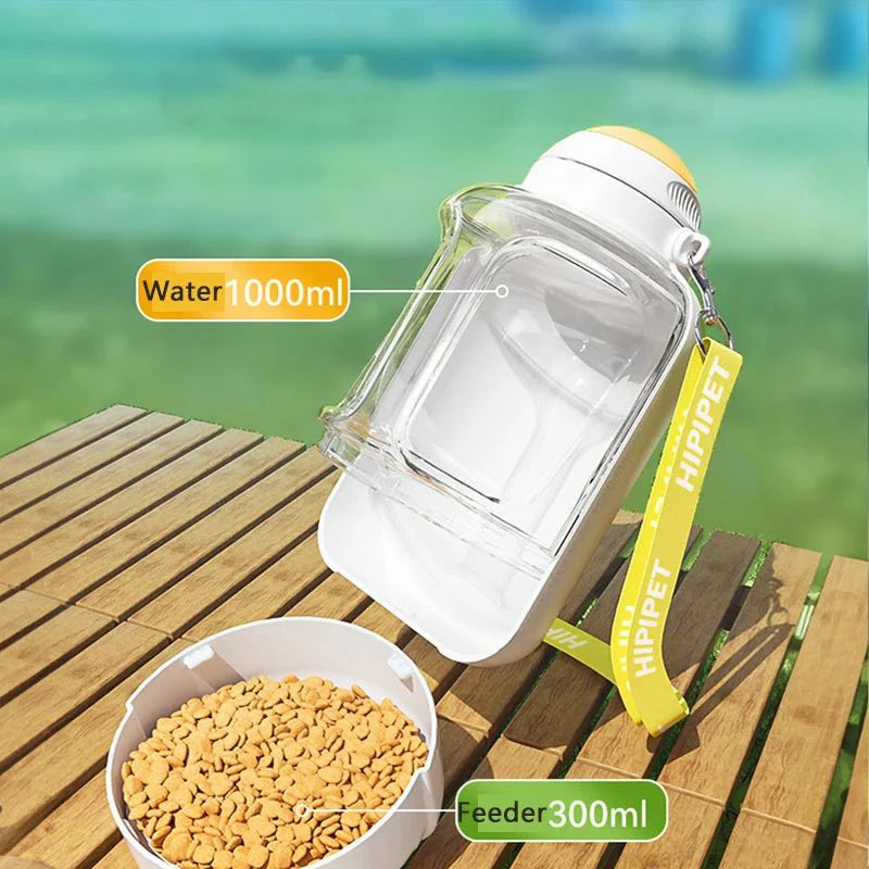 2 in 1 Dog Water and Food Bottle