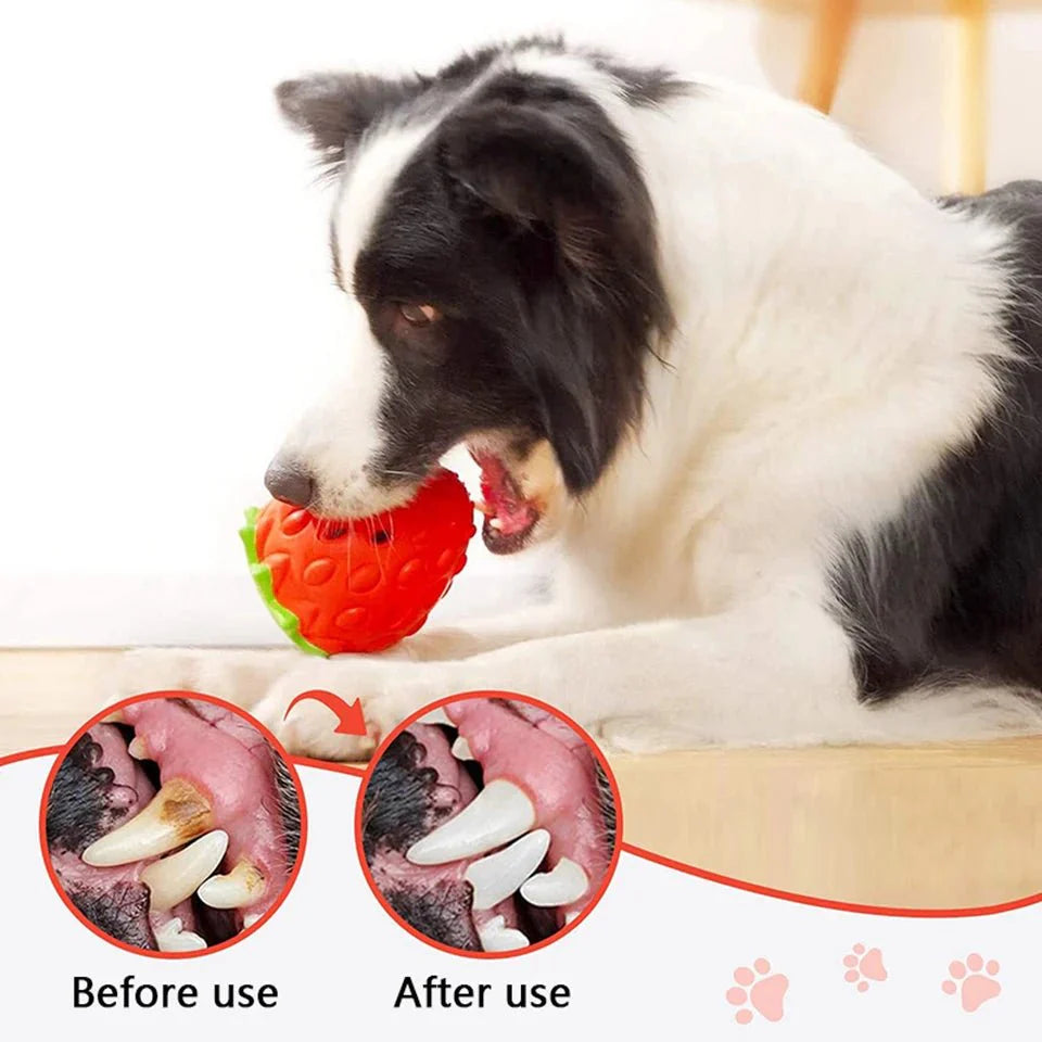 Interactive Strawberry Treat Toy for Dogs