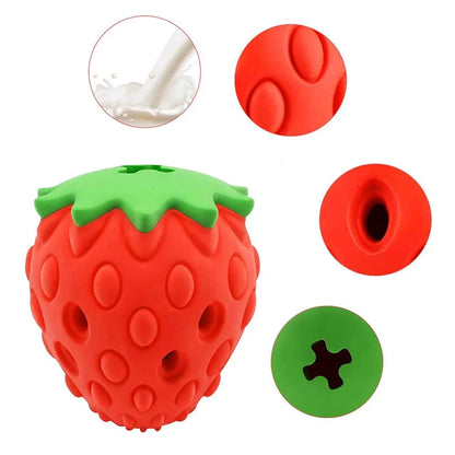 Interactive Strawberry Treat Toy for Dogs