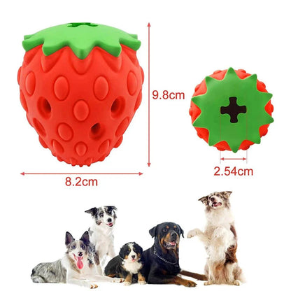 Interactive Strawberry Treat Toy for Dogs