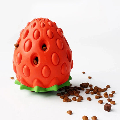 Interactive Strawberry Treat Toy for Dogs