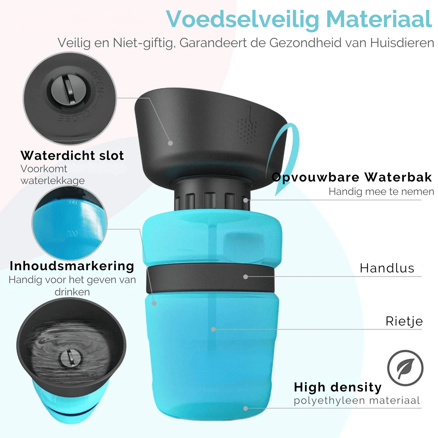 Foldable Leakproof Dog Water Bottle