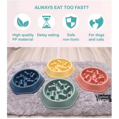 Slow Feeder Dog Bowl for Fast Eaters