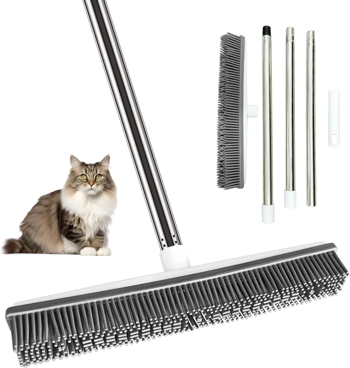 Pet Hair Removal Broom for Carpets and Floors