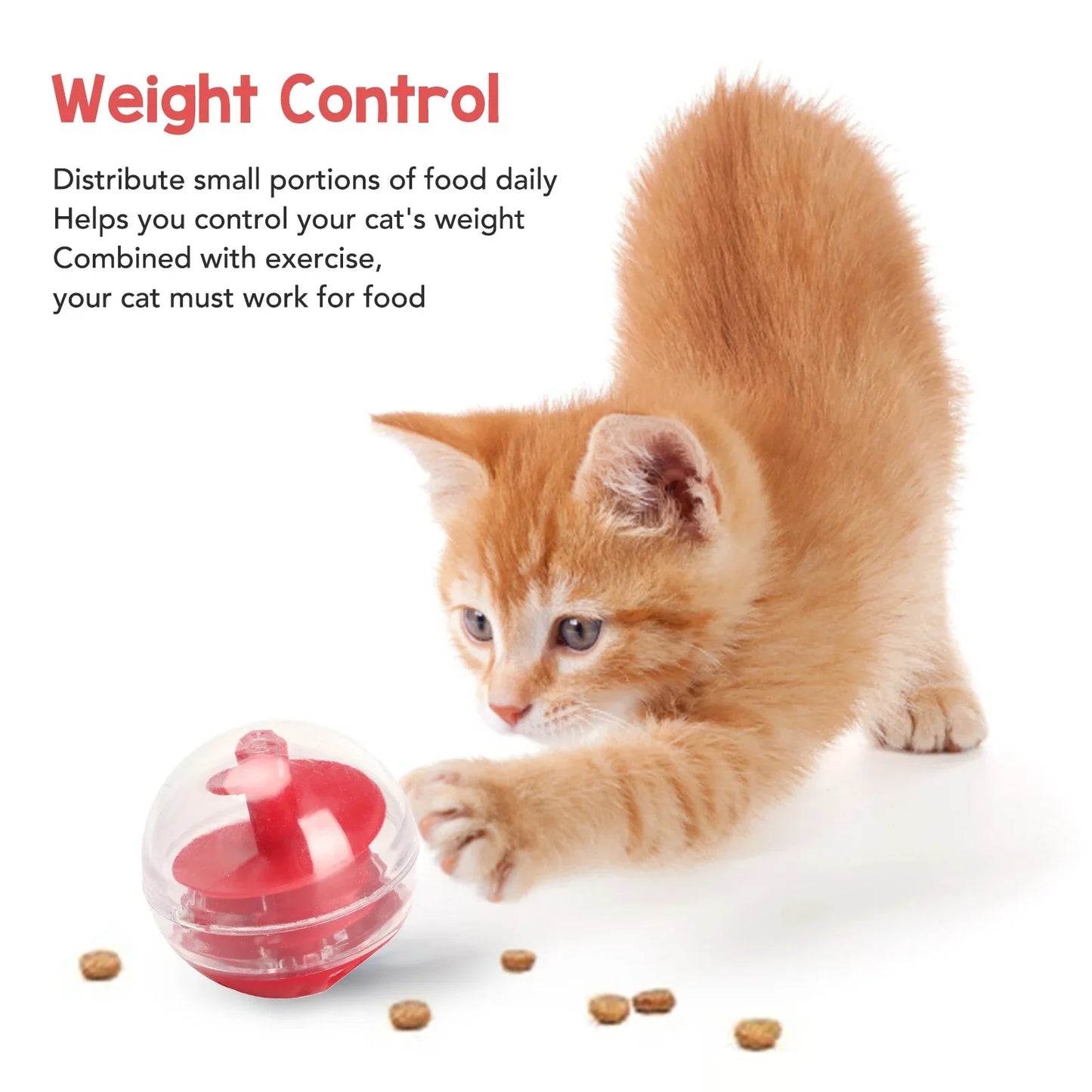 Interactive Cat Treat Ball Slow Feeder