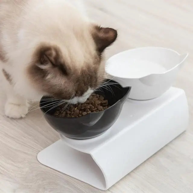 Orthopedic Elevated Cat Bowl for Digestion, Anti Vomiting, and Neck Strain Relief 