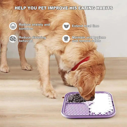 4 in 1 Slow Feeder Lick Mat for Dogs and Cats