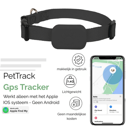 Compact iOS Pet Tracker for Dogs and Cats