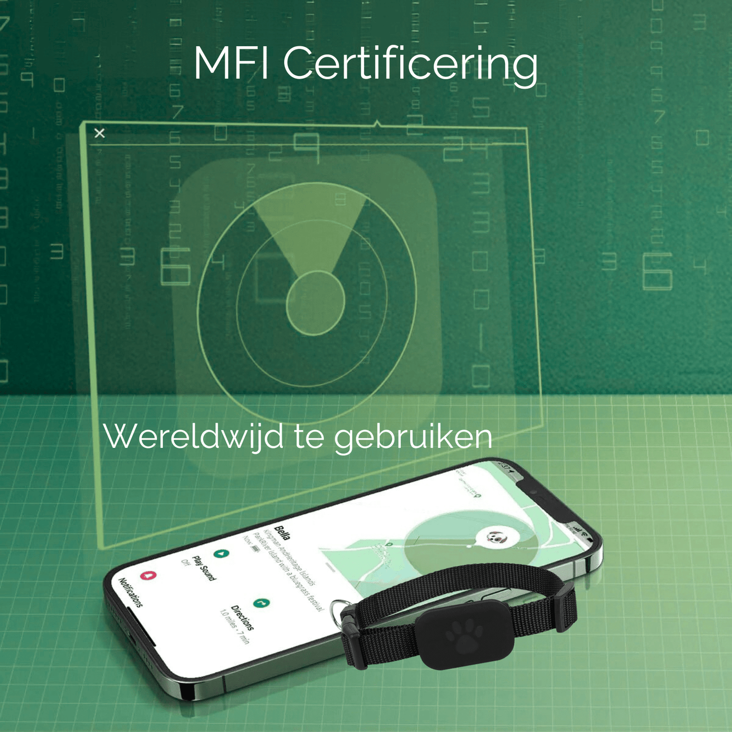 Compact iOS Pet Tracker for Dogs and Cats