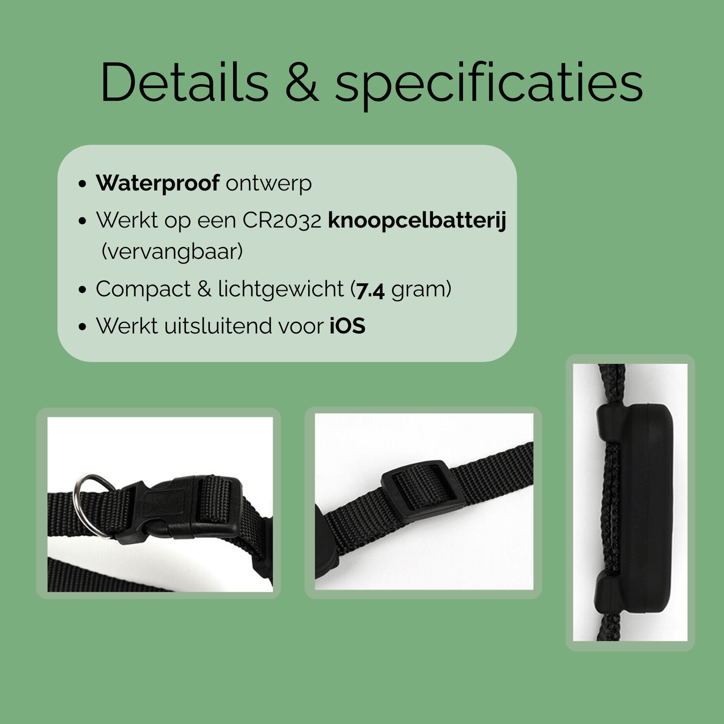 Compact iOS Pet Tracker for Dogs and Cats