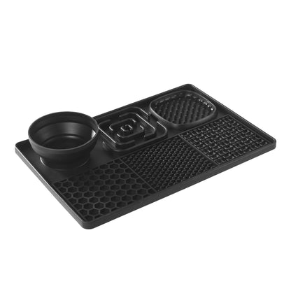 3 in 1 Silicone Slow Feeder Lick Mat for Dogs