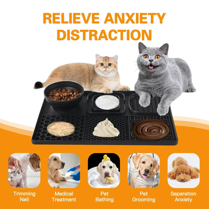 3 in 1 Silicone Slow Feeder Lick Mat for Dogs