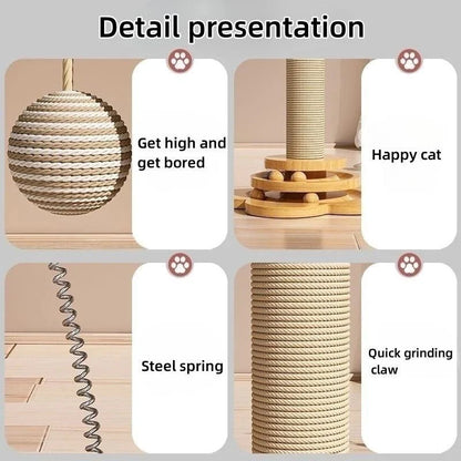 Interactive Sisal Cat Scratching Post