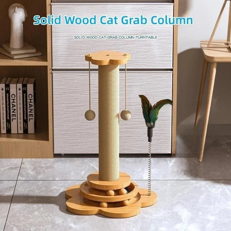 Interactive Sisal Cat Scratching Post