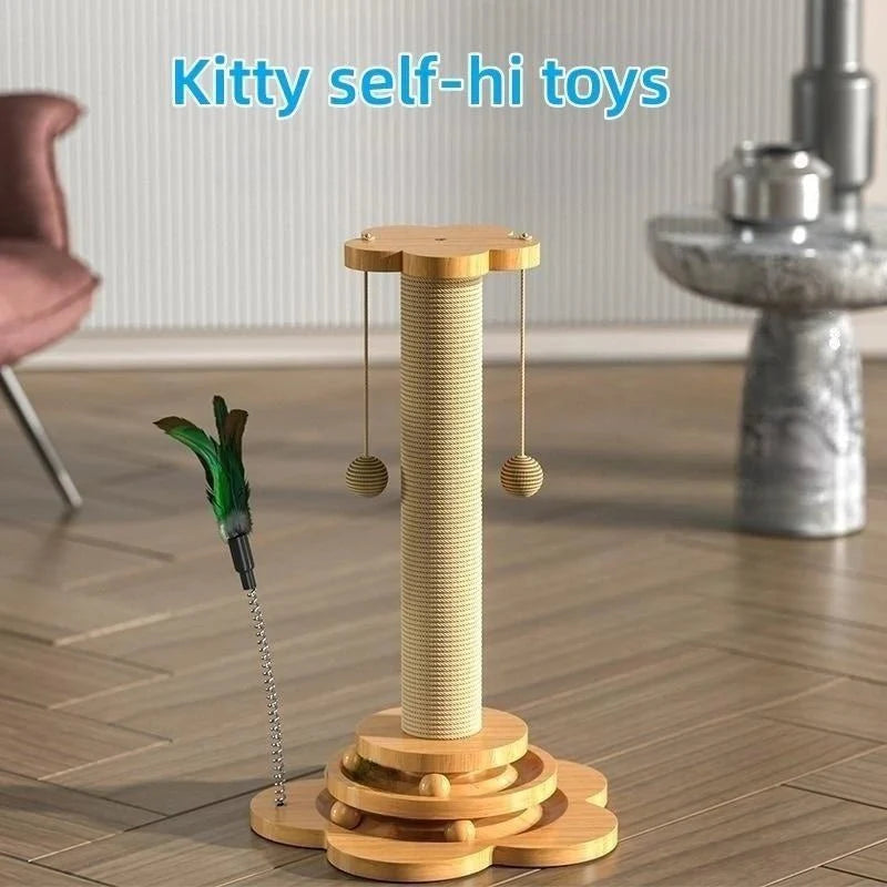 Interactive Sisal Cat Scratching Post