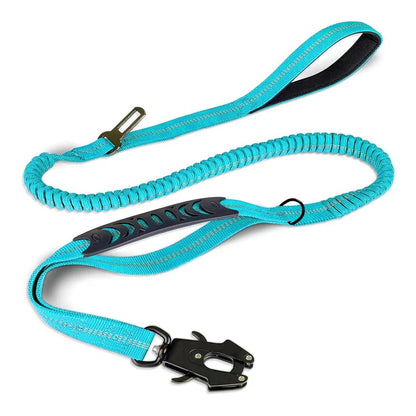 Reflective Bungee Dog Leash With Dual Handles