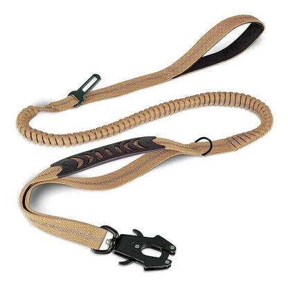 Reflective Bungee Dog Leash With Dual Handles