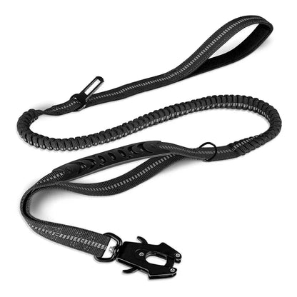 Reflective Bungee Dog Leash With Dual Handles