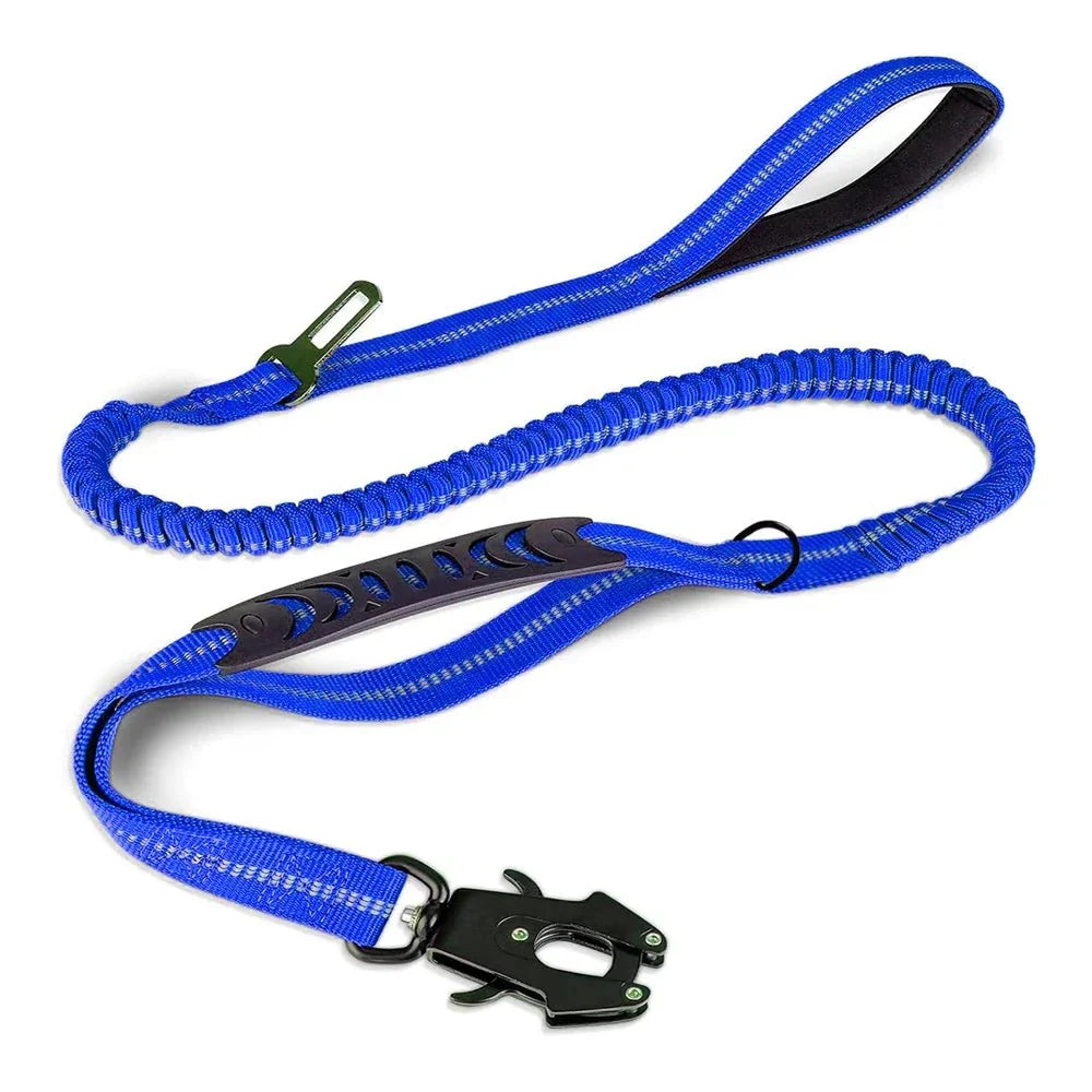 Reflective Bungee Dog Leash With Dual Handles