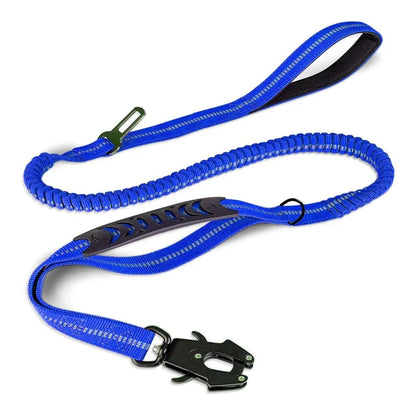 Reflective Bungee Dog Leash With Dual Handles