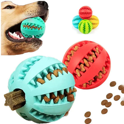 Durable Rubber Dental Chew Ball for Dogs