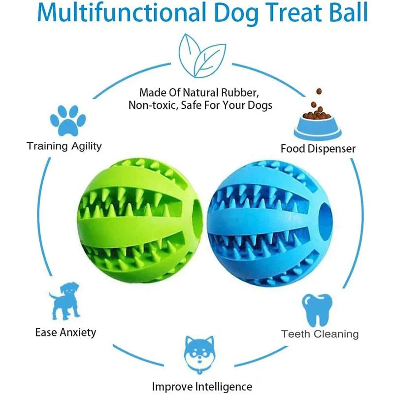 Durable Rubber Dental Chew Ball for Dogs