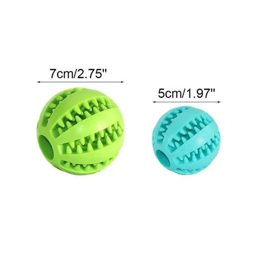 Durable Rubber Dental Chew Ball for Dogs