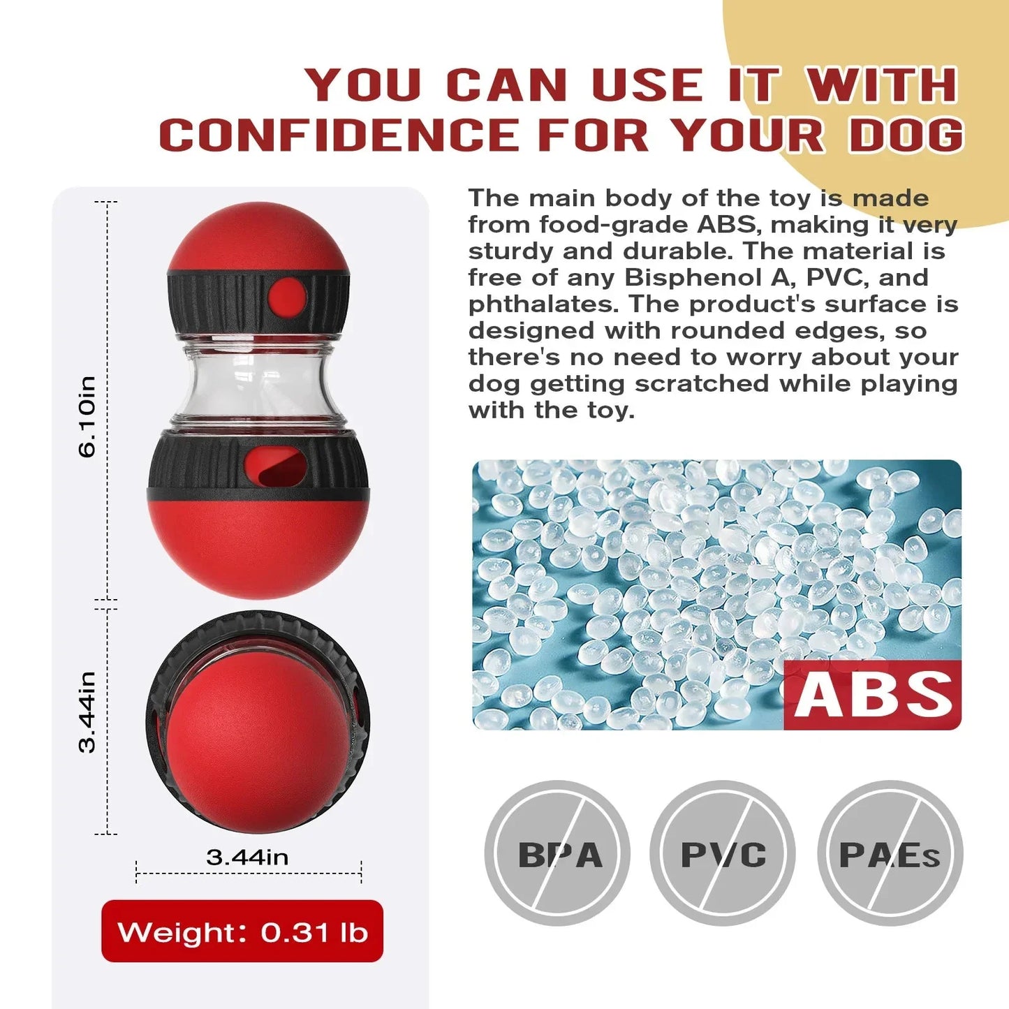 Adjustable Slow Feeder Funnel Ball for Dogs