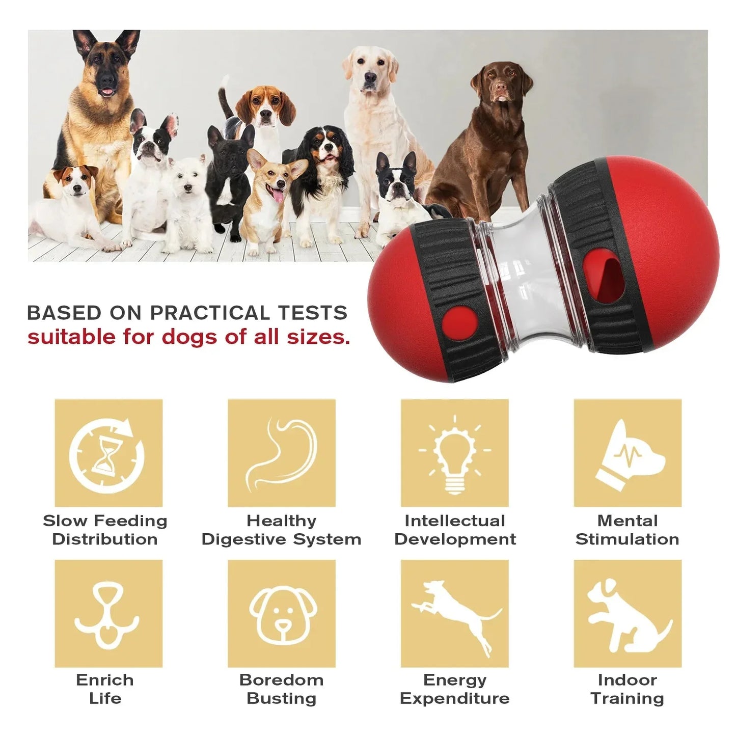 Adjustable Slow Feeder Funnel Ball for Dogs